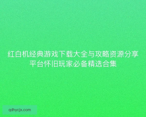 红白机经典游戏下载大全与攻略资源分享平台怀旧玩家必备精选合集